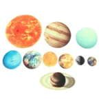 Sun and planets model showcasing the solar system for educational purposes.