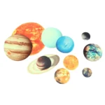 Detailed model of the solar system showing planets and the Sun, ideal for educational purposes and science decor.