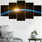 Earth from space at sunrise, multi-panel wall art.