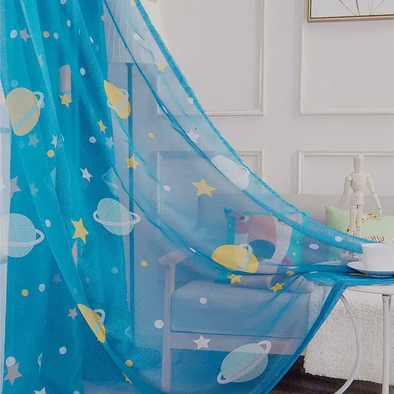 Space-Themed Mosquito Net Space-themed mosquito net with planets and stars design, ideal for children's bedrooms or play areas. Made of lightweight, breathable fabric to create a magical, celestial atmosphere.
