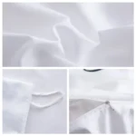 Elegant white fabric with a zipper detail and neatly folded edges, ideal for science decor or educational toy projects. The smooth texture and clean appearance make it perfect for various science-them.