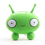 Adorable green alien plush toy with big eyes and antennae, perfect for children, collectors, and science enthusiasts. Soft, cuddly, and fun, ideal as a gift or decorative item.