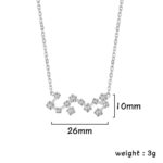Elegant star constellation necklace featuring small 10mm and 26mm star-shaped crystals, perfect for science-themed jewelry and educational gifts.