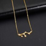 Elegant gold necklace featuring a constellation design with sparkling crystals, perfect for adding a celestial touch to any outfit.