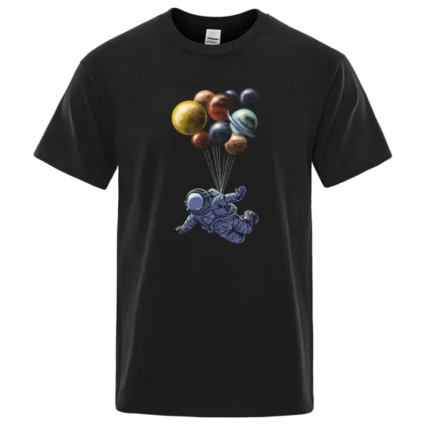 Astronaut with Planet Balloons T-Shirt.