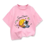 Cute space-themed children's t-shirt with astronaut and planet design.