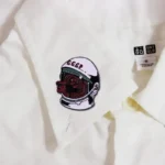 Gadget patch featuring a stylized illustration of a face with a helmet, labeled with "CCCP," representing Soviet space exploration.
