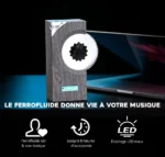 Modern wireless ferrofliud music player with LED lighting, eco-friendly design, and long-lasting battery, perfect for enhancing your music experience at home or office.