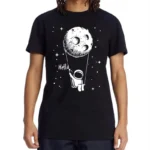 Astronaut and Moon T-shirt with Space Design for Kids and Adults.