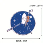A detailed model of a satellite spacecraft with solar panels and antennas, designed for educational purposes and space-themed decor.