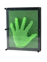 Interactive green LED sign displaying a hand gesture, perfect for educational and science decor purposes. Bright, eye-catching, and suitable for science classrooms or science-themed spaces.
