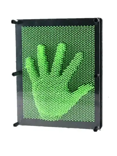Interactive green LED sign displaying a hand gesture, perfect for educational and science decor purposes. Bright, eye-catching, and suitable for science classrooms or science-themed spaces.