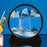 Unique 3D mountain landscape LED lamp with magnetic levitation design.
