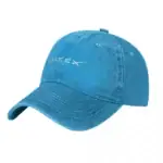 Blue baseball cap featuring the SpaceX logo, perfect for space enthusiasts and casual wear. Made from comfortable fabric with adjustable strap for a perfect fit.