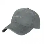Gray baseball cap featuring the SpaceX logo, perfect for space enthusiasts and casual wear. Made from comfortable material with a curved brim and adjustable strap.