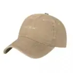 Beige baseball cap with embroidered "Apex" logo, adjustable strap, casual style for men and women.
