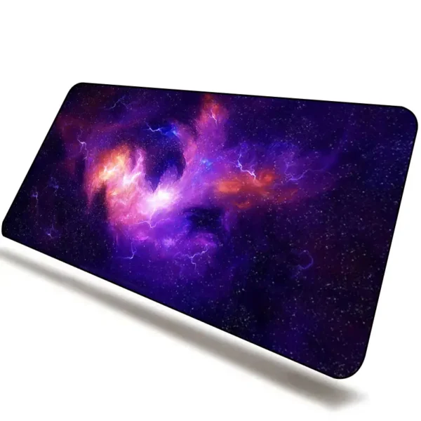 Space-themed galaxy mouse pad with vibrant nebula and star patterns, perfect for science enthusiasts and desk decor.