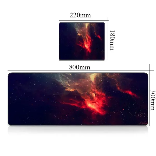 Large space-themed wall art featuring a vibrant nebula with detailed star formations, measuring 800mm by 300mm, perfect for science decor and educational settings.