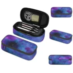 Space-themed pen case set with galaxy design, includes multiple pens and accessories, perfect for students and space enthusiasts.
