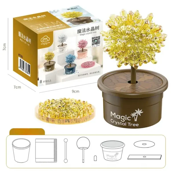 Educational crystal growing science kit for kids and students.