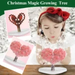 Interactive Christmas Tree with Heart-Shaped Foliage.