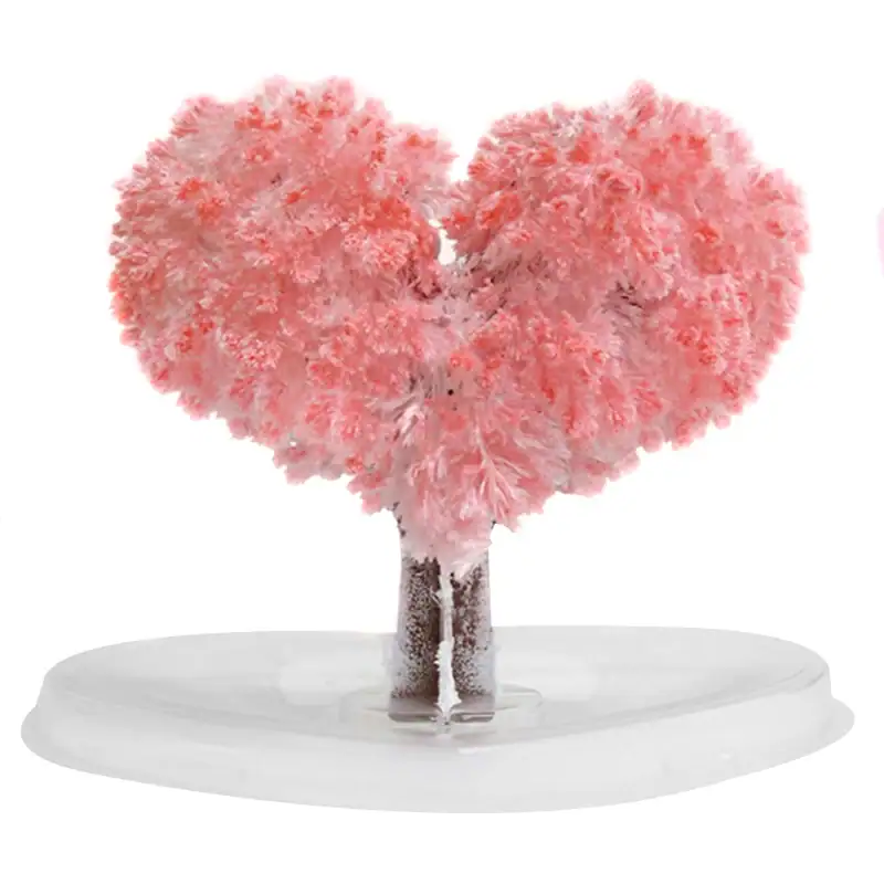 Pink Heart-Shaped Tree Model for Science Decor and Education Pink heart-shaped tree model with fluffy foliage, ideal for science-themed decor and educational displays. Perfect for teaching about plant structures and creative science projects.