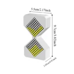 Hourglass-shaped magnetic grid toy for science experiments and educational activities.
