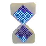 LED grid puzzle cube with colorful illuminated squares, perfect for science decor and educational purposes.