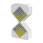 Modern sand timer featuring pixelated yellow and black design, ideal for science experiments and educational demonstrations.