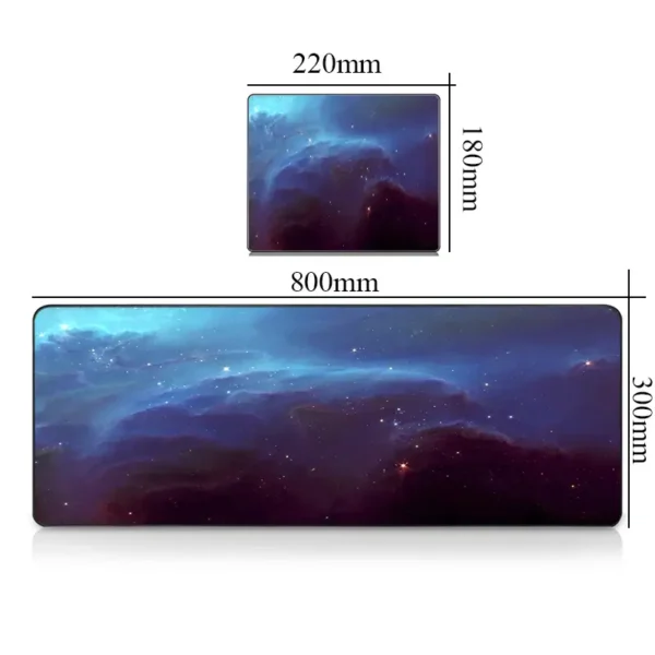 Image of a starry sky galaxy display with dimensions 220mm x 180mm and 800mm x 300mm, showcasing a cosmic scene perfect for science decor and educational purposes.