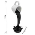 Pouring Black Liquid Mug with Spilled Effect.