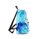 Colorful galaxy-themed backpack with space print, suitable for students and young explorers, featuring adjustable straps and multiple compartments.