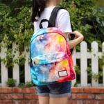 Colorful galaxy-themed kids backpack with space design, perfect for school, travel, and outdoor activities. Durable and lightweight with adjustable straps for comfort.
