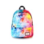 Colorful galaxy-themed backpack featuring vibrant nebula and star patterns, perfect for students and science enthusiasts. Durable, lightweight, and ideal for school or outdoor activities.