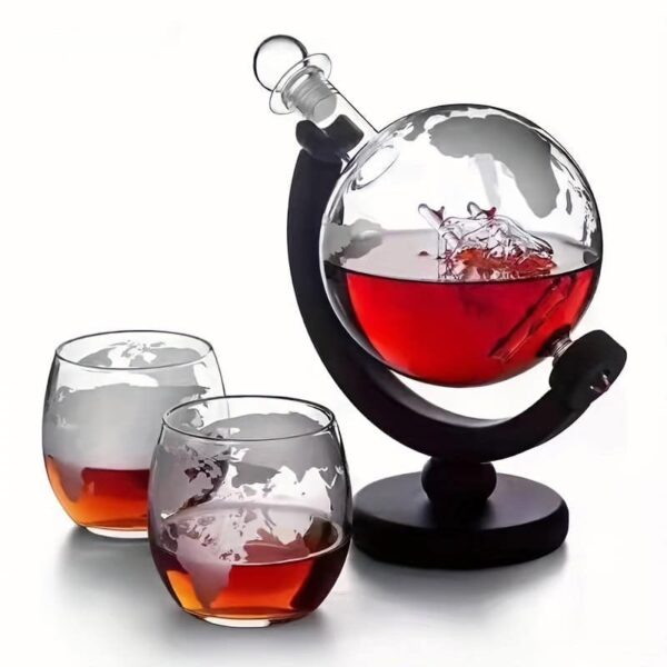 Laboratory glassware with red liquid and ice, scientific experiment setup.