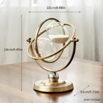 Elegant atom model desk decor featuring orbiting electron orbits and glass spheres representing atomic components, perfect for science enthusiasts and educational settings.