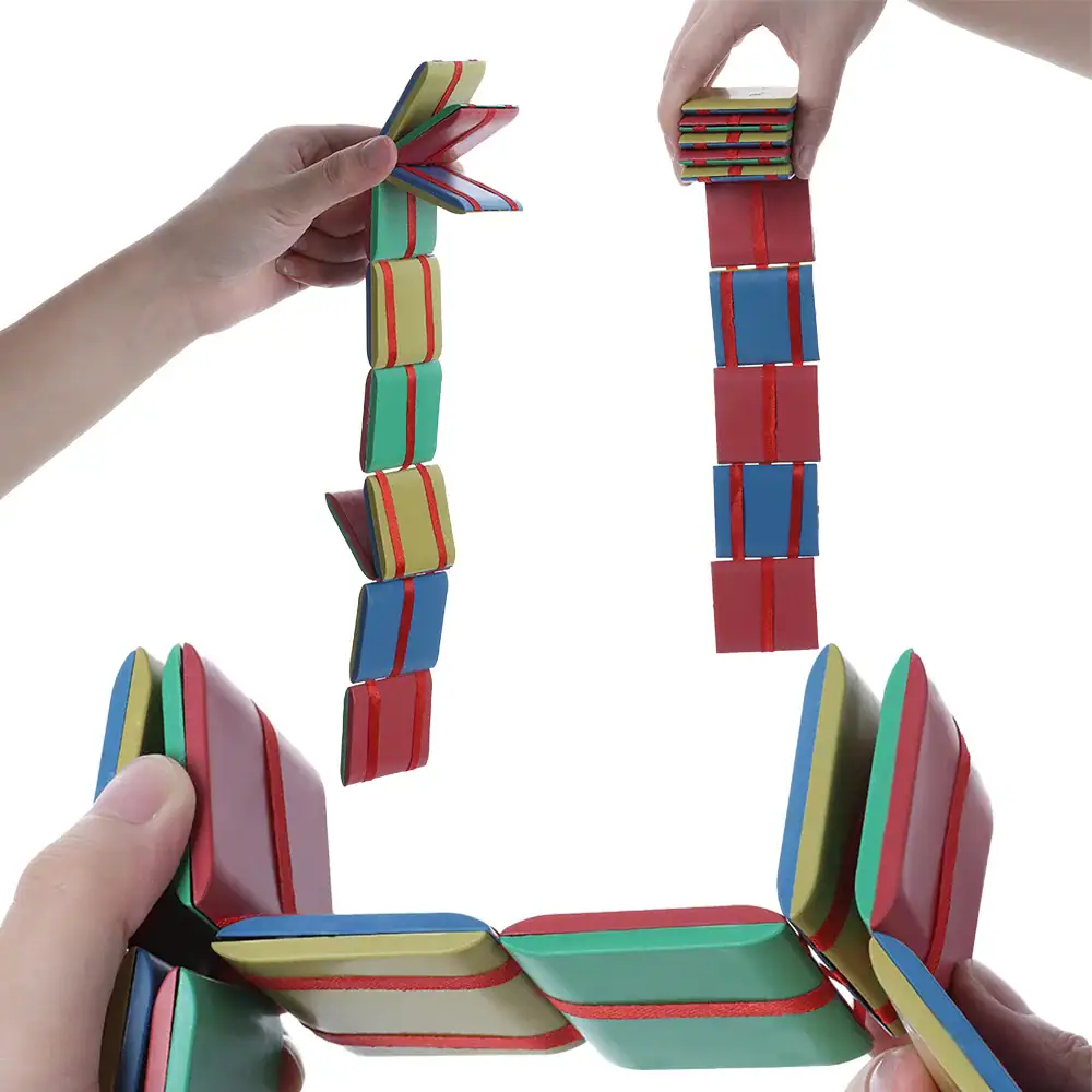 Magnetic Building Blocks for Kids Colorful magnetic building blocks used by children to create various structures, promoting STEM learning and fine motor skills development.