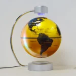 Earth globe with LED lighting, showcasing a detailed map of the world, perfect for science decor and educational purposes.