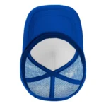 Blue sun hat with mesh ventilation panels for breathability, ideal for outdoor activities and sun protection.