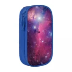 Colorful galaxy-themed backpack featuring a vibrant space design with stars and nebulae, perfect for children and students.