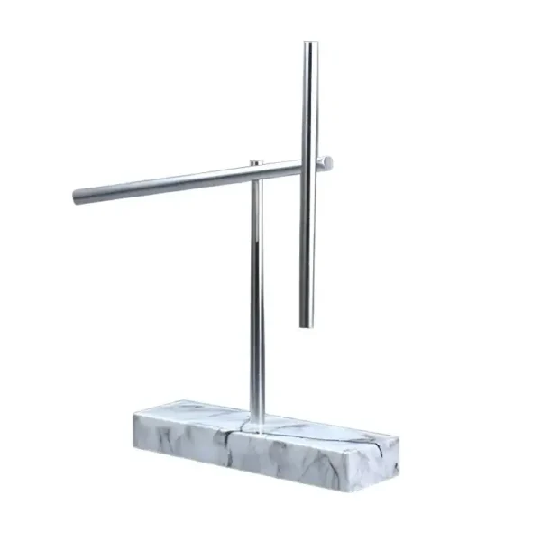 High-precision scientific balance featuring a sleek metal arm and marble base for stability and accuracy. Ideal for educational and laboratory use, combining functionality with elegant design.