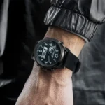 Modern digital sports watch featuring a large display, multiple time zones, stopwatch, and date functions, suitable for active lifestyles and outdoor activities.