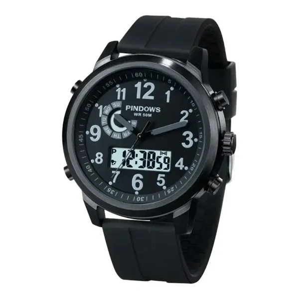 High-Performance Digital-Analog Watch with Water Resistance and Multiple Functions.