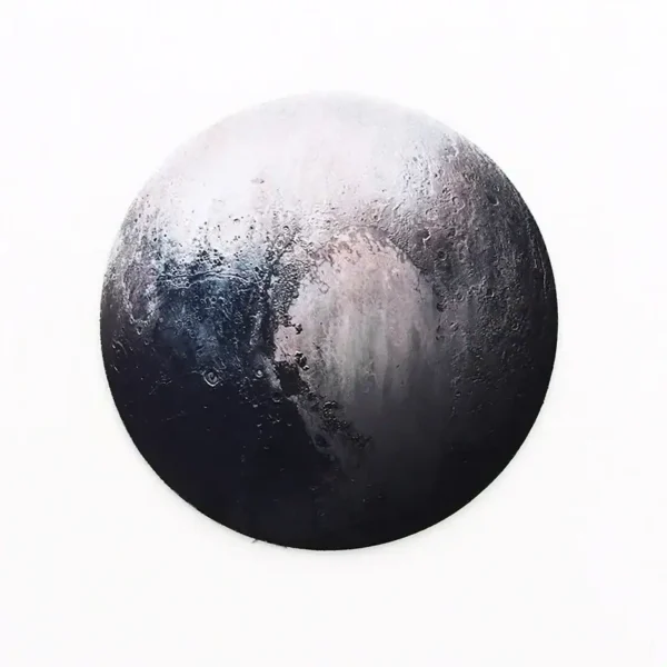 Realistic moon surface model showcasing detailed craters and textures, perfect for science decor and educational displays.