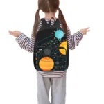 Backpack with Solar System Design for Kids.