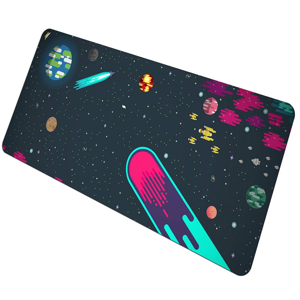 Colorful Space-Themed Educational Toy Mat for Kids Brightly colored space-themed educational mat featuring planets, stars, and rockets for children. Perfect for learning about the solar system in a fun, interactive way.