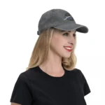 High-quality gray baseball cap with space-themed embroidery, perfect for science enthusiasts and educational settings.