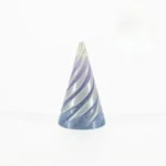 Elegant spiral science toy with metallic silver and blue colors, designed for educational and decorative purposes.