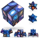 Unique space-themed galaxy cube puzzle for educational and decorative purposes.