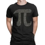 AI-generated image of a person wearing a black T-shirt with a DNA sequence design.
